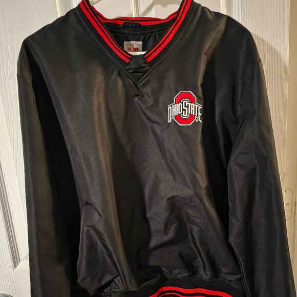 The Ohio State University Buckeyes Black Windbreaker V-Neck Pullover S The Oval - Picture 1 of 7
